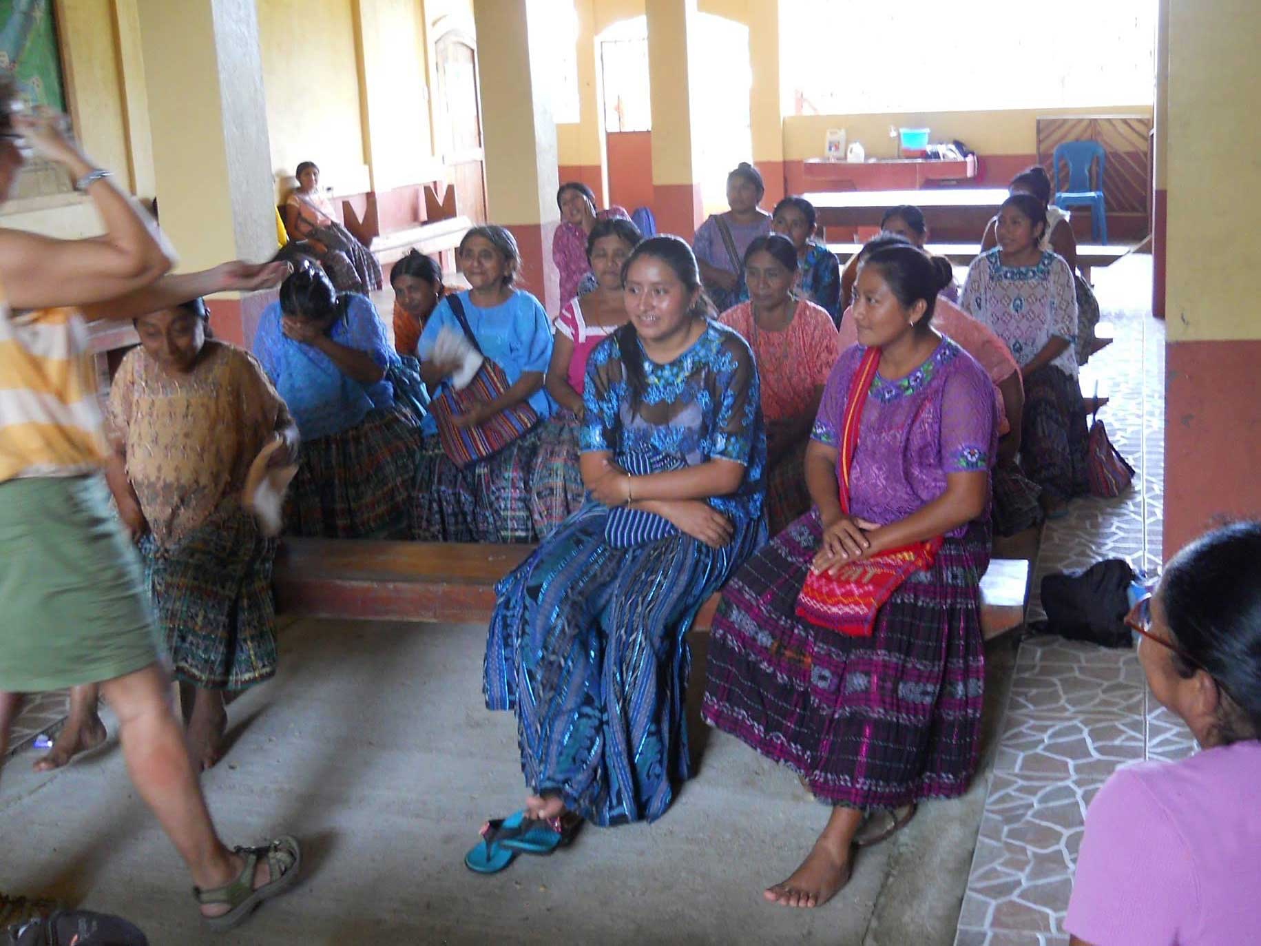 Midwives smiling during a teaching session