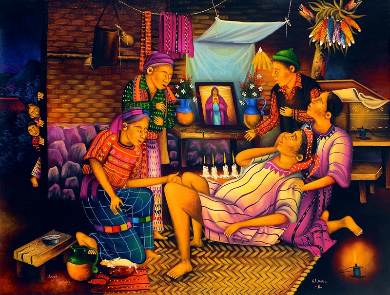 Midwives in Guatemala assisting at a birth