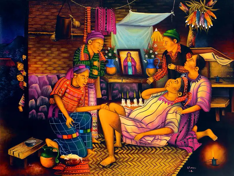 Midwives in Guatemala assisting at a birth